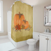 Herfst Pompoenen Douchegordijn (In situ)