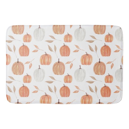 Herfst pompoenen en bladeren badmat (Voorkant)