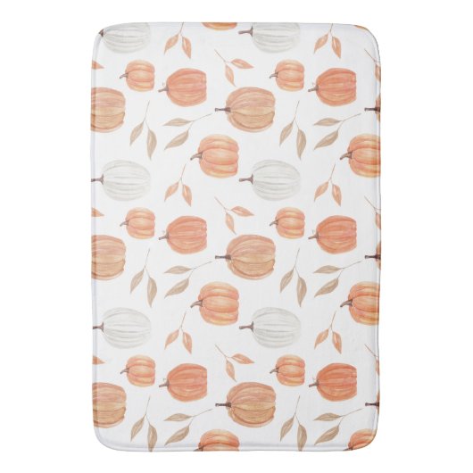 Herfst pompoenen en bladeren badmat (Voorkant Verticaal)