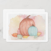 Herfst Pompoenen en bladeren Bedankkaart (Voorkant / Achterkant)