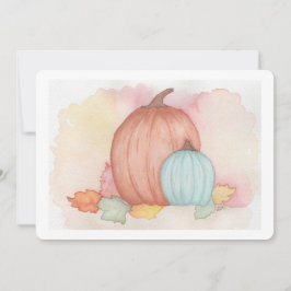 Herfst Pompoenen en bladeren Bedankkaart