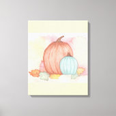 Herfst Pompoenen en bladeren Canvas Afdruk (Voorkant)