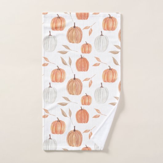 Herfst pompoenen en bladeren handdoek (Handdoek)