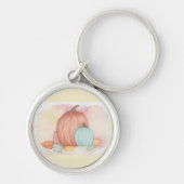 Herfst Pompoenen en bladeren Sleutelhanger (Voorkant)