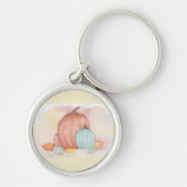 Herfst Pompoenen en bladeren Sleutelhanger