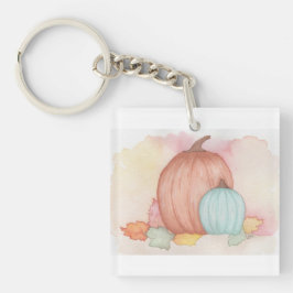 Herfst Pompoenen en bladeren Sleutelhanger