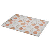 Herfst pompoenen en bladeren snijplank (Hoek)