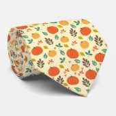 Herfst Pompoenen en bladeren Stropdas (Opgerold)