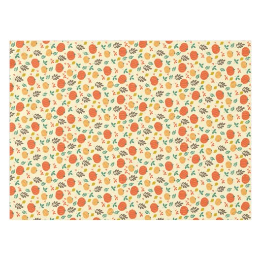 Herfst Pompoenen en bladeren Tafelkleed (Voorkant (Horizontaal))