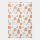 Herfst pompoenen en bladeren theedoek (Verticaal)