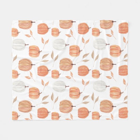 Herfst pompoenen en bladeren Vluchten Blanket Fleece Deken (Voorkant (Horizontaal))