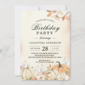 Herfst pompoenen en bloemen in landelijke stijl kaart (Voorkant)