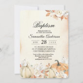 Herfst pompoenen en bloemen in landelijke stijl kaart (Voorkant)