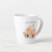 Herfst Pompoenen en Bloemen Latte Mok (Rechterhoek)