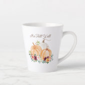 Herfst Pompoenen en Bloemen Latte Mok (Rechts)