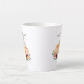 Herfst Pompoenen en Bloemen Latte Mok (Voorkant)