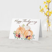 Herfst Pompoenen en Boho Bloemen Groet Kaart (Gele Bloem)