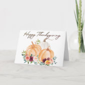 Herfst Pompoenen en Boho Bloemen Groet Kaart (Voorkant)