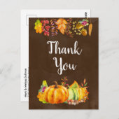 Herfst pompoenen en herfst gebladerte dank u briefkaart (Voorkant / Achterkant)