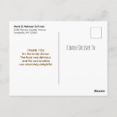 Herfst pompoenen en herfst gebladerte dank u briefkaart (Achterkant)