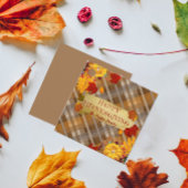 Herfst pompoenen en pompen op betonnen Thanksgivin Bedankjes Labels