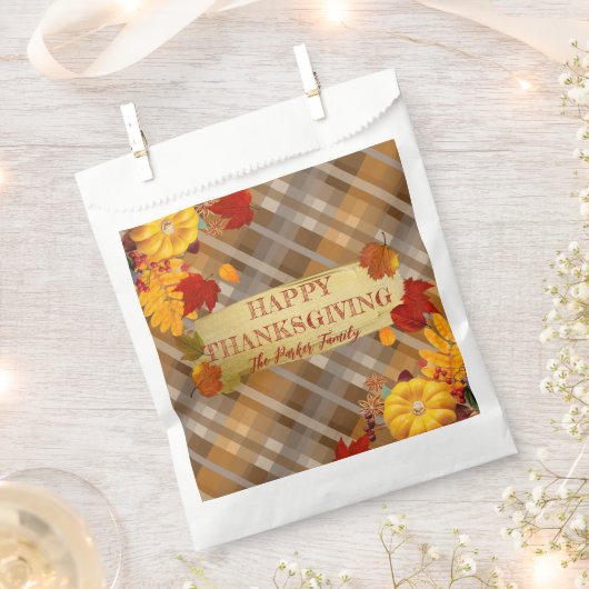 Herfst pompoenen en pompen op betonnen Thanksgivin Bedankzakje (Geknipt)