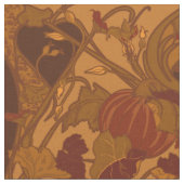 Herfst Pompoenen en Vines Designer Fabric Stof (Close Up)
