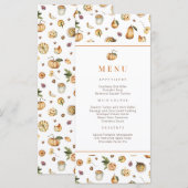 Herfst Pompoenen Friendsgiving Thanksgiving Menu (Voorkant / Achterkant)