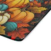 Herfst pompoenen glassnijplank snijplank (Hoek)