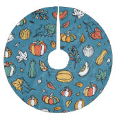 Herfst pompoenen: Hand getrokken groenten Kerstboom Rok (Voorkant)