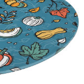 Herfst pompoenen: Hand getrokken groenten Snijplank (Hoek)