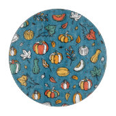 Herfst pompoenen: Hand getrokken groenten Snijplank (Voorkant)