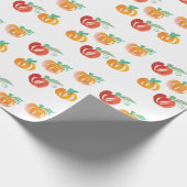 Herfst pompoenen handgeschilderd Oranje omlooppapi Cadeaupapier (Hoek)