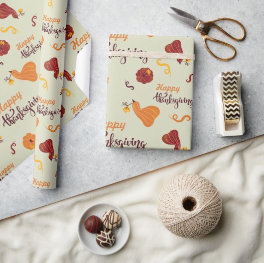 Herfst pompoenen Happy Thanksgiving Cadeaus Dankba Cadeaupapier (Crafts)