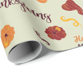 Herfst pompoenen Happy Thanksgiving Cadeaus Dankba Cadeaupapier (Rol Hoek)