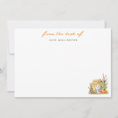 Herfst Pompoenen & Hay Bale Gepersonaliseerd Notitiekaartje (Voorkant)