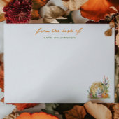 Herfst Pompoenen & Hay Bale Gepersonaliseerd Notitiekaartje