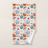 Herfst Pompoenen & Herfst Bladeren Patroon Bad Handdoek (Handdoek)