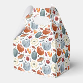 Herfst Pompoenen & Herfst Bladeren Patroon Bedankdoosjes (Achterkant)