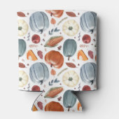 Herfst Pompoenen & Herfst Bladeren Patroon Blikjeskoeler (Achterkant)