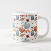 Herfst Pompoenen & Herfst Bladeren Patroon Grote Koffiekop (Rechts)