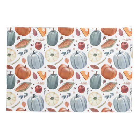 Herfst Pompoenen & Herfst Bladeren Patroon Kussensloop (Achterkant)