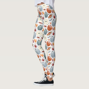Herfst Pompoenen & Herfst Bladeren Patroon Leggings