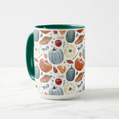 Herfst Pompoenen & Herfst Bladeren Patroon Mok (Voorkant links)