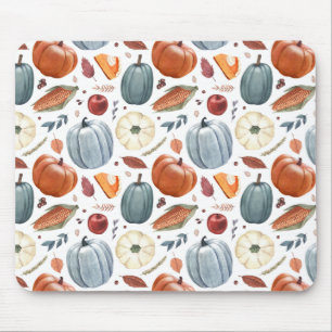 Herfst Pompoenen & Herfst Bladeren Patroon Muismat