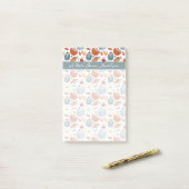 Herfst Pompoenen & Herfst Bladeren Patroon Post-it® Notes (Op bureau)