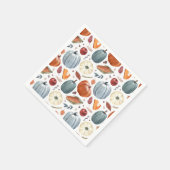 Herfst Pompoenen & Herfst Bladeren Patroon Servet (Hoek)