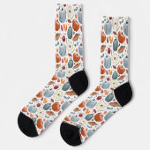 Herfst Pompoenen & Herfst Bladeren Patroon Sokken (Links)