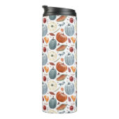 Herfst Pompoenen & Herfst Bladeren Patroon Thermosbeker (Geroteerd rechts)