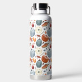 Herfst Pompoenen & Herfst Bladeren Patroon Waterfles (Achterkant)